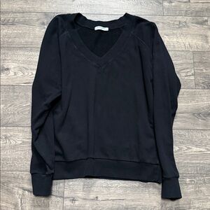 perfectwhitetee Charcoal V-Neck Sweater